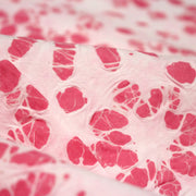 Tissu coton block print rose pâle aux fleurs rose fuchsia - MADE IN INDIA - tissuspipi.com