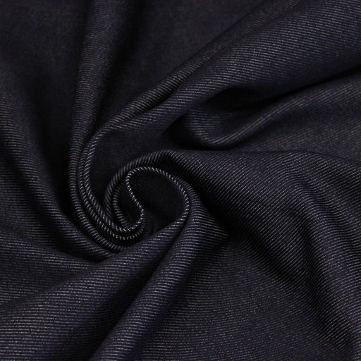 Tissu DENIM brut coton élasthanne bleu marine 400gr/m2 - Fabrication italienne - tissuspipi.com