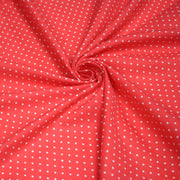 Tissu coton rouge fraise à pois blancs 2mm - COLLECTION POLKA DOT - tissuspipi.com