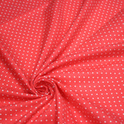 Tissu coton rouge fraise à pois blancs 2mm - COLLECTION POLKA DOT - tissuspipi.com