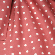 Tissu coton rose indien à pois blancs 6mm - COLLECTION POLKA DOT - tissuspipi.com