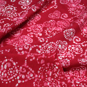Tissu coton block rose rouge aux coeurs blancs et roses - MADE IN INDIA - tissuspipi.com