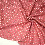 Tissu coton rose indien à pois blancs 6mm - COLLECTION POLKA DOT - tissuspipi.com