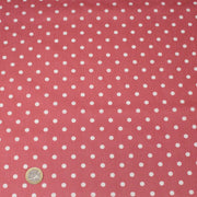 Tissu coton rose indien à pois blancs 6mm - COLLECTION POLKA DOT - tissuspipi.com