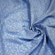 Tissu coton block print bleu aux pois bleu ciel - MADE IN INDIA - tissuspipi.com