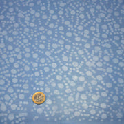 Tissu coton block print bleu aux pois bleu ciel - MADE IN INDIA - tissuspipi.com