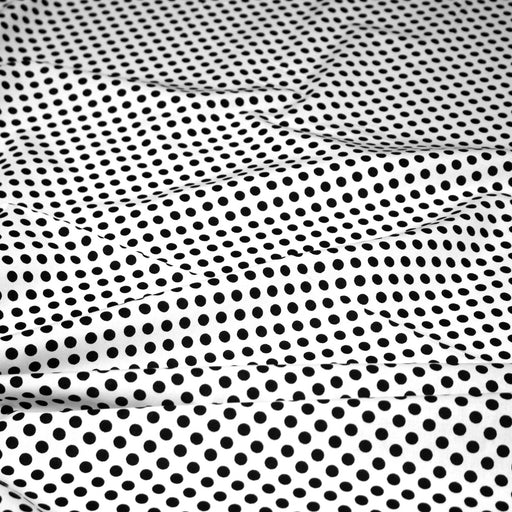 Tissu coton blanc à pois noirs 6mm - COLLECTION POLKA DOT - tissuspipi.com