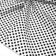 Tissu coton blanc à pois noirs 6mm - COLLECTION POLKA DOT - tissuspipi.com