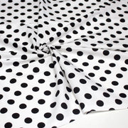 Tissu coton blanc à pois noirs 18mm - COLLECTION POLKA DOT - tissuspipi.com
