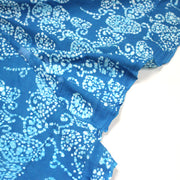Tissu coton block bleu turquoise aux coeurs blancs et bleus - MADE IN INDIA - tissuspipi.com