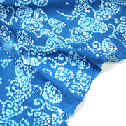 Tissu coton block bleu turquoise aux coeurs blancs et bleus - MADE IN INDIA - tissuspipi.com
