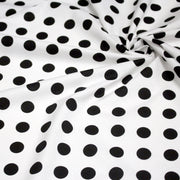 Tissu coton blanc à pois noirs 18mm - COLLECTION POLKA DOT - tissuspipi.com