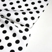 Tissu coton blanc à pois noirs 18mm - COLLECTION POLKA DOT - tissuspipi.com