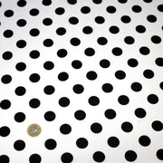 Tissu coton blanc à pois noirs 18mm - COLLECTION POLKA DOT - tissuspipi.com