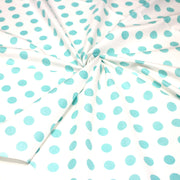 Tissu coton blanc à pois bleu ciel 18mm - COLLECTION POLKA DOT - tissuspipi.com