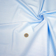 Tissu cotonnade aux rayures bleu ciel - tissuspipi.com
