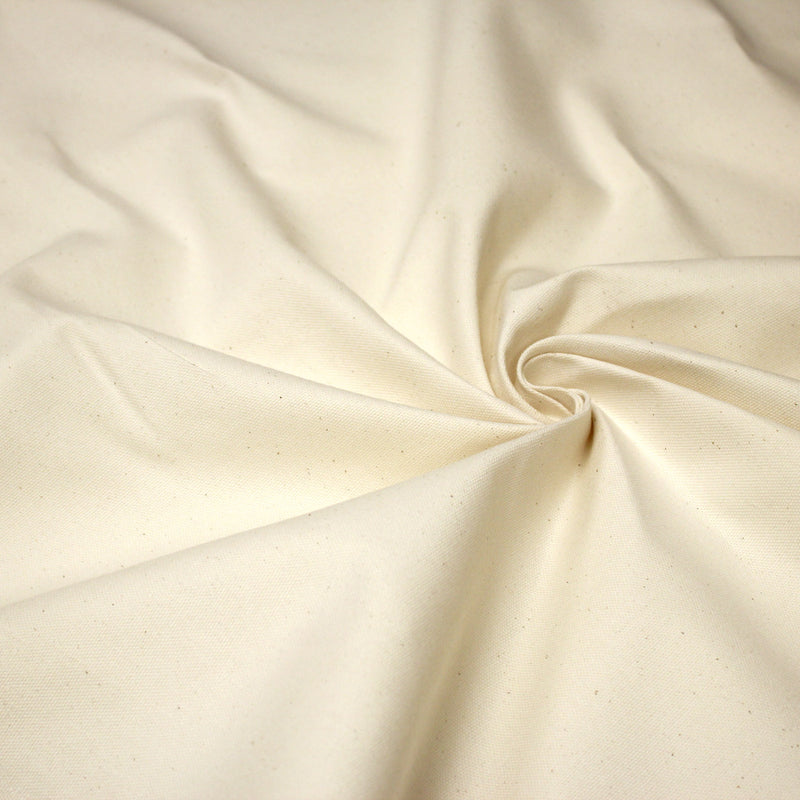 Tissu coton écru grande largeur 280cm et 280gr/m2 : idéal pour tentures et nappes ! - tissuspipi.com