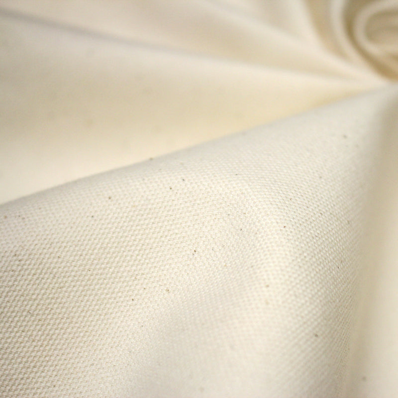 Tissu coton écru grande largeur 280cm et 280gr/m2 : idéal pour tentures et nappes ! - tissuspipi.com