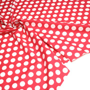 Tissu de coton rouge magenta à pois blancs 19mm - COLLECTION POLKA DOT - tissuspipi.com