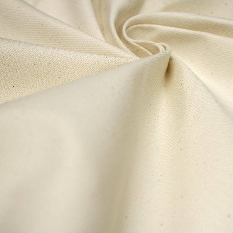 Tissu coton écru grande largeur 280cm et 280gr/m2 : idéal pour tentures et nappes ! - tissuspipi.com