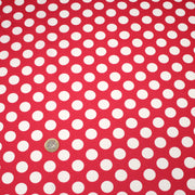 Tissu de coton rouge magenta à pois blancs 19mm - COLLECTION POLKA DOT - tissuspipi.com