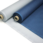Tissu lin enduit : bleu de Jouy, gris blanc - OEKO - TEX - tissuspipi.com
