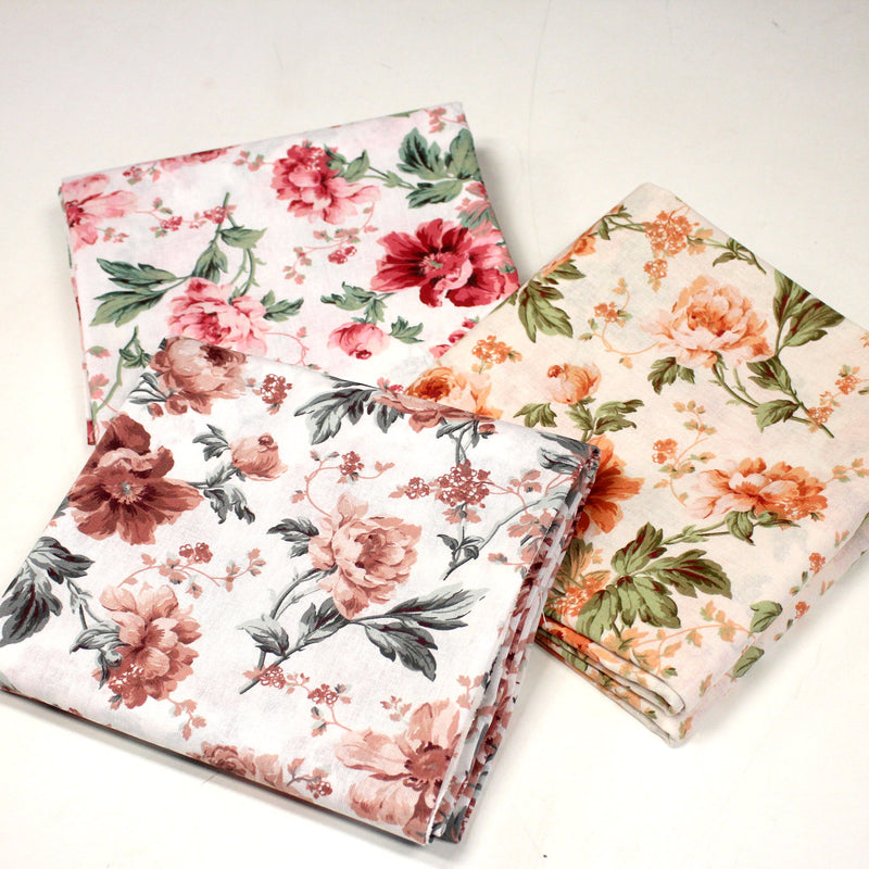 Tissu cotonnade ROSEWOOD, motif britannique fleuri, nombreuses couleurs - OEKO - TEX STANDARD 100 - tissuspipi.com