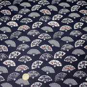 Tissu cotonnade LES EVENTAILS japonais : rouge ou bleu - OEKO - TEX - tissuspipi.com
