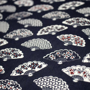Tissu cotonnade LES EVENTAILS japonais : rouge ou bleu - OEKO - TEX - tissuspipi.com