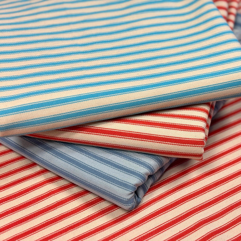 Tissu toile à matelas rayée 100% coton : nombreuses couleurs - COLLECTION CARNAC - tissuspipi.com
