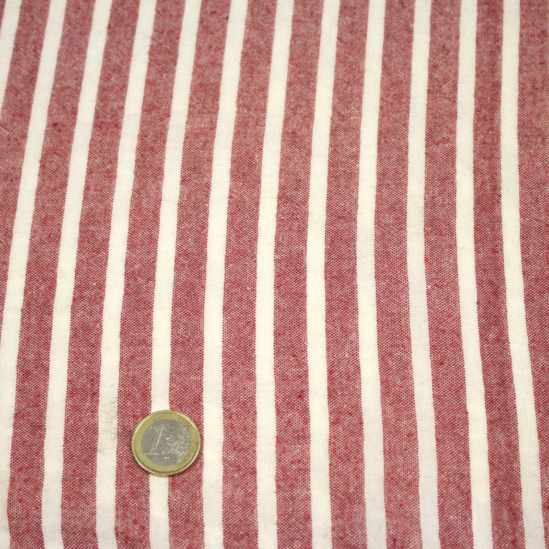 Tissu coton tissé rayé larges rayures 10mm : nombreuses couleurs ! - OEKO - TEX - tissuspipi.com