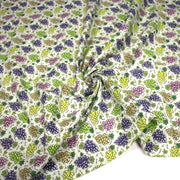 Tissu popeline coton Les grappes de raisin, collection SICILIA - tissuspipi.com