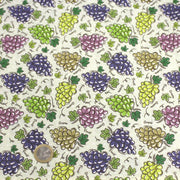 Tissu popeline coton Les grappes de raisin, collection SICILIA - tissuspipi.com