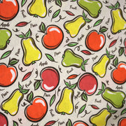 Tissu popeline coton Pommes et poires, collection SICILIA - tissuspipi.com