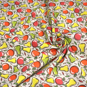 Tissu popeline coton Pommes et poires, collection SICILIA - tissuspipi.com