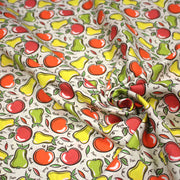 Tissu popeline coton Pommes et poires, collection SICILIA - tissuspipi.com