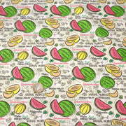Tissu popeline coton Pastèques et melons, collection SICILIA - tissuspipi.com