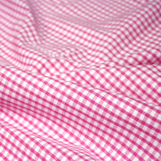 Tissu cotonnade blanc aux carreaux roses - tissuspipi.com