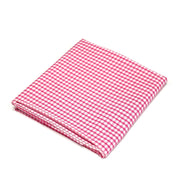 Tissu cotonnade blanc aux carreaux roses - tissuspipi.com