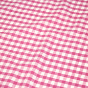 Tissu cotonnade VICHY rose fuchsia & blancs, carreaux 8mm - tissuspipi.com