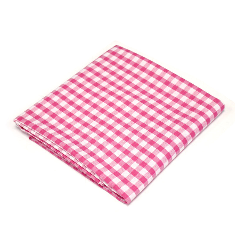 Tissu cotonnade VICHY rose fuchsia & blancs, carreaux 8mm - tissuspipi.com