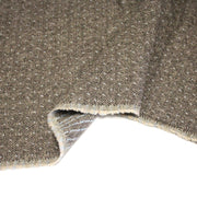 Tissu lainage tweed chevrons taupe à pois bleus - Fabrication italienne - tissuspipi.com