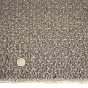 Tissu lainage tweed chevrons taupe à pois bleus - Fabrication italienne - tissuspipi.com