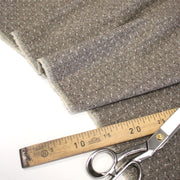 Tissu lainage tweed chevrons taupe à pois bleus - Fabrication italienne - tissuspipi.com