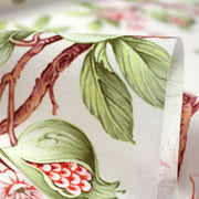 Tissu coton demi - natté INDIENNES FLEURIES : bleu ou blanc cassé - OEKO - TEX - tissuspipi.com