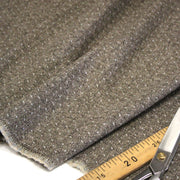 Tissu lainage tweed chevrons taupe à pois bleus - Fabrication italienne - tissuspipi.com