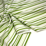 Tissu cotonnade aux rayures vertes et blanches - tissuspipi.com