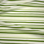 Tissu cotonnade aux rayures vertes et blanches - tissuspipi.com