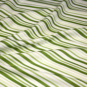 Tissu cotonnade aux rayures vertes et blanches - tissuspipi.com