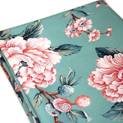 Tissu coton demi - natté INDIENNES FLEURIES : bleu ou blanc cassé - OEKO - TEX - tissuspipi.com